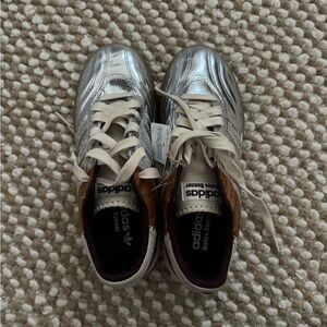 Adidas Wales Bonner silver and brown croc sneakers